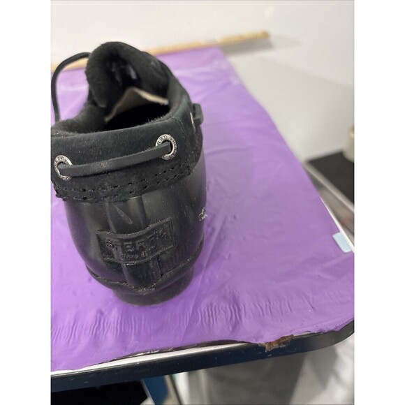 Sperry Top-Sider Women’s Size 5.5 Waterproof BlackRubber Duck Boots Shoe Slip On - Picture 6 of 12